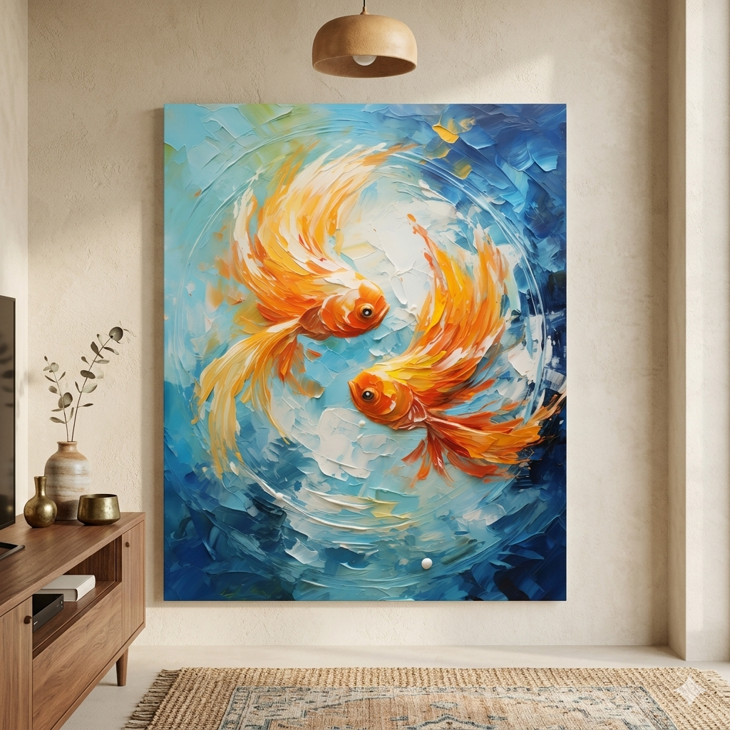 Celestial Dance of the Koi