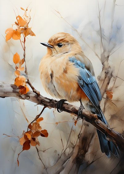 Autumn's Perched Bird