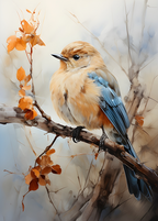Autumn's Perched Bird